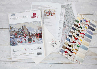 Santa's Cottage BU5011L Counted Cross-Stitch Kit
