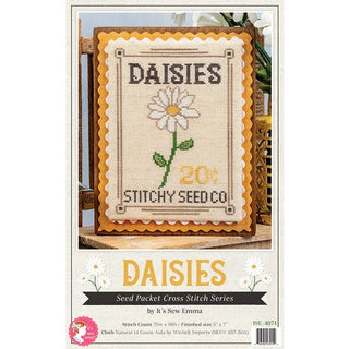 Daisies: Seed Packet Series Cross Stitch Pattern by It's Sew Emma *NEW* - Premium Pattern, Cross Stitch from It's Sew Emma - Just $9! Shop now at Crossed Hearts Needlework & Design