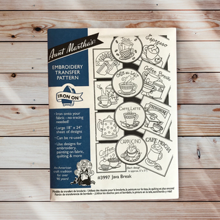 Java Break Iron-on Embroidery Pattern #3997 Aunt Martha's® - Premium Transfer Patterns from Aunt Martha's® - Just $1.90! Shop now at Crossed Hearts Needlework & Design