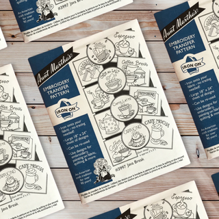 Java Break Iron-on Embroidery Pattern #3997 Aunt Martha's® - Premium Transfer Patterns from Aunt Martha's® - Just $1.90! Shop now at Crossed Hearts Needlework & Design