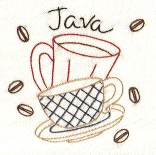 Java Break Iron-on Embroidery Pattern #3997 Aunt Martha's® - Premium Transfer Patterns from Aunt Martha's® - Just $1.90! Shop now at Crossed Hearts Needlework & Design