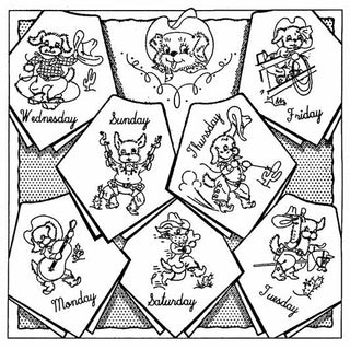 Dog Days Cowboy Vintage Embroidery Iron-on Transfer #3981 by Aunt Martha's® - Premium Transfer Patterns from Aunt Martha's® - Just $1.90! Shop now at Crossed Hearts Needlework & Design