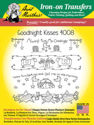 Aunt Martha's® Primitive Inspirations Iron-on Embroidery Pattern - Crossed Hearts Needlework & Design