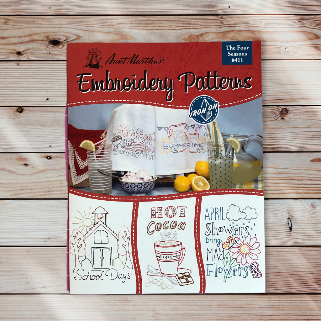 The Four Seasons #411 Embroidery Transfer Pattern Book by Aunt Martha ...