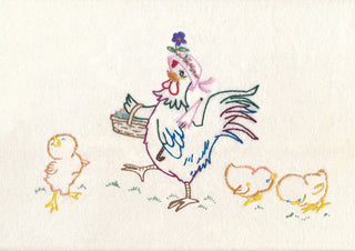 Aunt Martha’s 3753 Barnyard Happenings vintage embroidery transfer pattern with days of the week farm animal designs on an 18x24 iron-on sheet