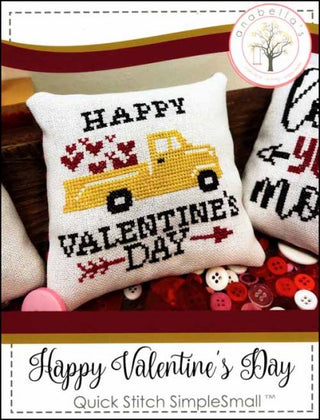 Happy Valentine's Day Quick Stitch Simple Small™ Cross Stitch Pattern by Anabella's - Premium Pattern, Cross Stitch from Anabella's - Just $6! Shop now at Crossed Hearts Needlework & Design