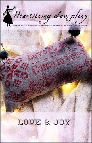 Love & Joy Cross Stitch Pattern by Heartstring Samplery - Premium Pattern, Cross Stitch from Heartstring Samplery - Just $10! Shop now at Crossed Hearts Needlework & Design