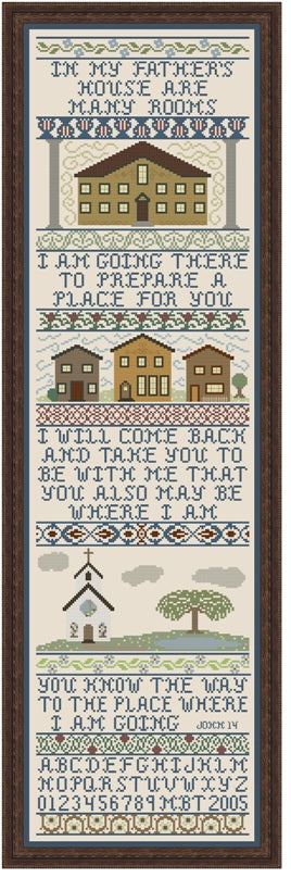 My Father's House Cross Stitch Pattern by My Big Toe Designs - Premium Pattern, Cross Stitch from My Big Toe Designs™ - Just $14! Shop now at Crossed Hearts Needlework & Design