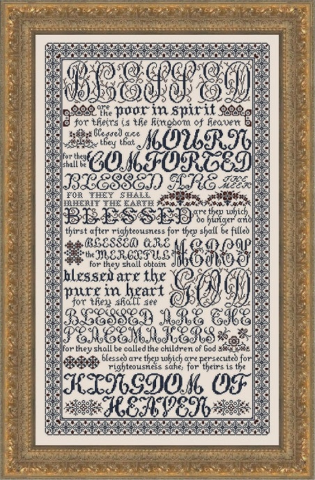 The Beatitudes Cross Stitch Pattern by My Big Toe Designs™ – Crossed ...
