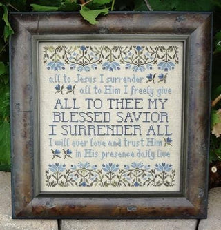 I Surrender All Cross Stitch Pattern by My Big Toe Designs - Premium Pattern, Cross Stitch from My Big Toe Designs™ - Just $8! Shop now at Crossed Hearts Needlework & Design