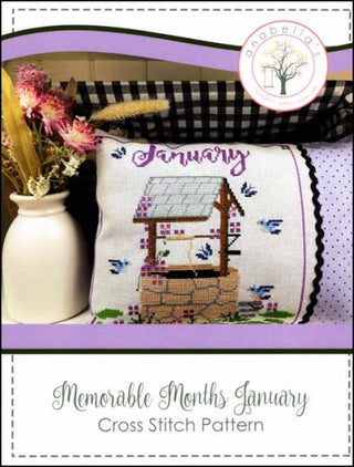 Memorable Months January Cross Stitch Pattern by Anabella's - Premium Pattern, Cross Stitch from Anabella's - Just $8.50! Shop now at Crossed Hearts Needlework & Design