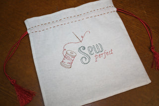 Stitcher’s Revolution SR12 Sew Crafty iron-on embroidery transfer pattern featuring sewing and crafting themed designs