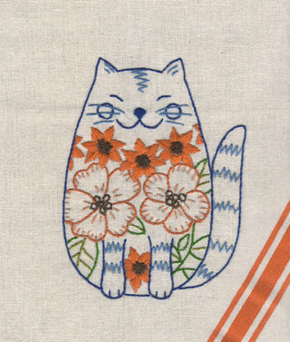 SR34 Floral Farm Friends Stitcher’s Revolution iron-on embroidery transfer pattern with floral farm animals