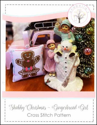 Shabby Christmas Gingerbread Girl Cross Stitch Pattern by Anabella's - Premium Pattern, Cross Stitch from Anabella's - Just $6! Shop now at Crossed Hearts Needlework & Design