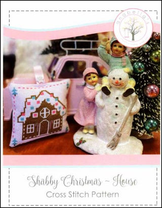 Shabby Christmas House Cross Stitch Pattern by Anabella's - Premium Pattern, Cross Stitch from Anabella's - Just $6! Shop now at Crossed Hearts Needlework & Design