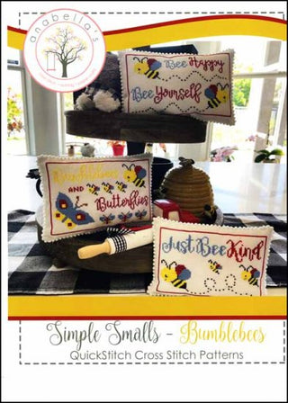 Bumblebees Simple Smalls Cross Stitch Pattern by Anabella's - Premium Pattern, Cross Stitch from Anabella's - Just $10! Shop now at Crossed Hearts Needlework & Design