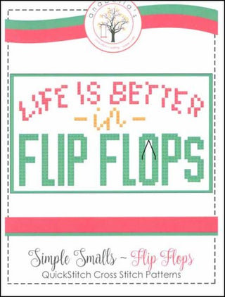 Flip Flops Simple Smalls™ QuickStitch™ Cross Stitch Pattern by Anabella's - Premium Pattern, Cross Stitch from Anabella's - Just $8! Shop now at Crossed Hearts Needlework & Design