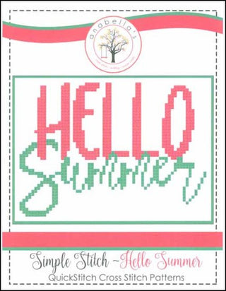 Hello Summer Simple Smalls™ QuickStitch™ Cross Stitch Pattern by Anabella's - Premium Pattern, Cross Stitch from Anabella's - Just $8! Shop now at Crossed Hearts Needlework & Design