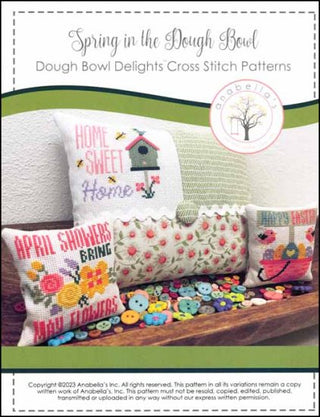 Spring in the Dough Bowl Cross Stitch Pattern by Anabella's - Premium Pattern, Cross Stitch from Anabella's - Just $10! Shop now at Crossed Hearts Needlework & Design